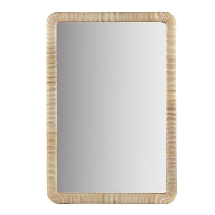 Olliix - Wholesale Wall Mirror - Natural Rattan Rectangle Wall Mirror4