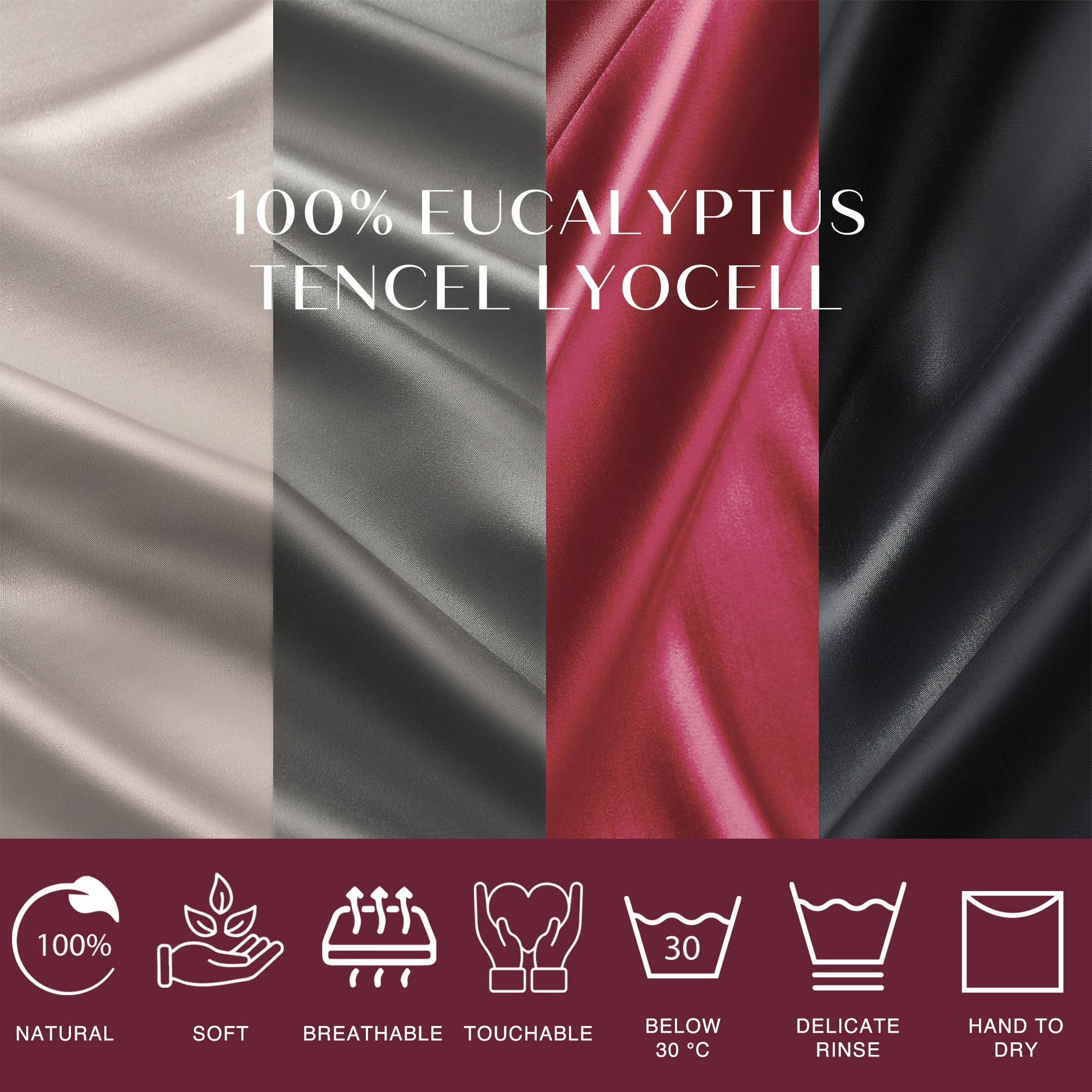 LivingTaste Home Inc - Wholesale Sheet Set - Tencel Bed Sheet 4-Piece Set13