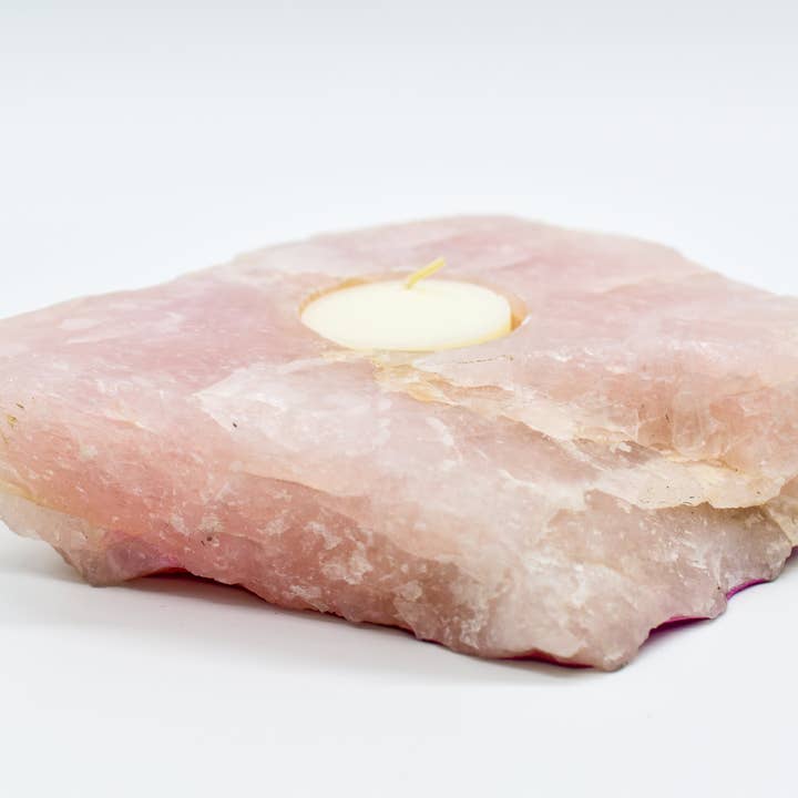 Whyte Quartz - Vendita all'ingrosso Portacandele - NUOVI candelieri in quarzo rosa1