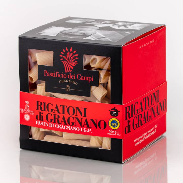 Pâtes de Gragnano IGP - Rigatoni, 500g 100% Fabriqué en Italie pour la vente par Pastificio dei Campi