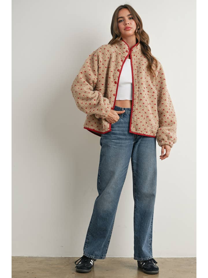 BUTTERMELON - Wholesale Jacket - Women's - High Pile Fleece Puffer Jacket - BMJ7831