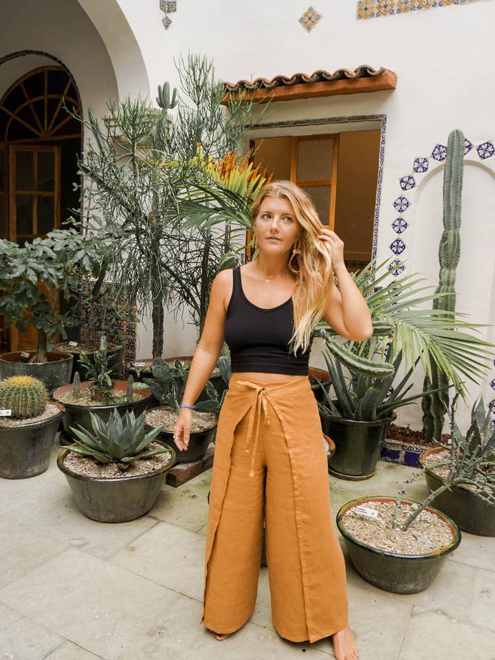 Jordan Wrap Pant in Golden for wholesale by by kvp