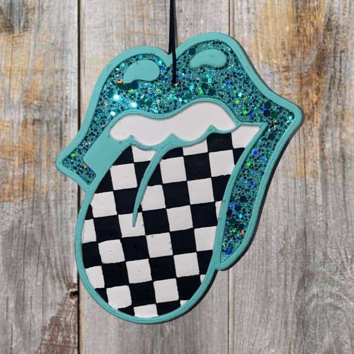Gussied Up - Wholesale Car Freshener - Women's - Checkered Lips Freshie0