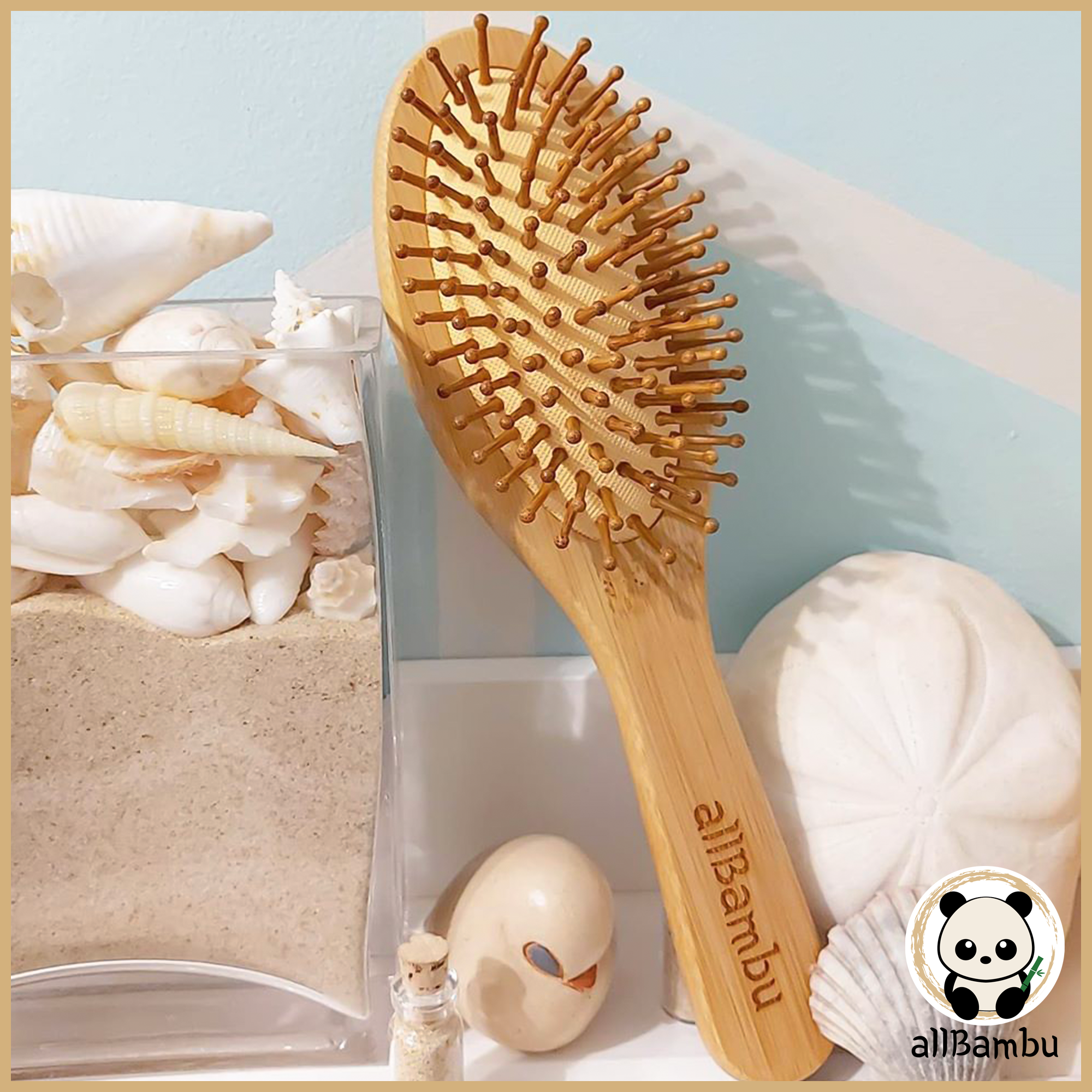 allBambu Inc - Wholesale Hair Brush/Comb - Bamboo Hairbrush - Oval4