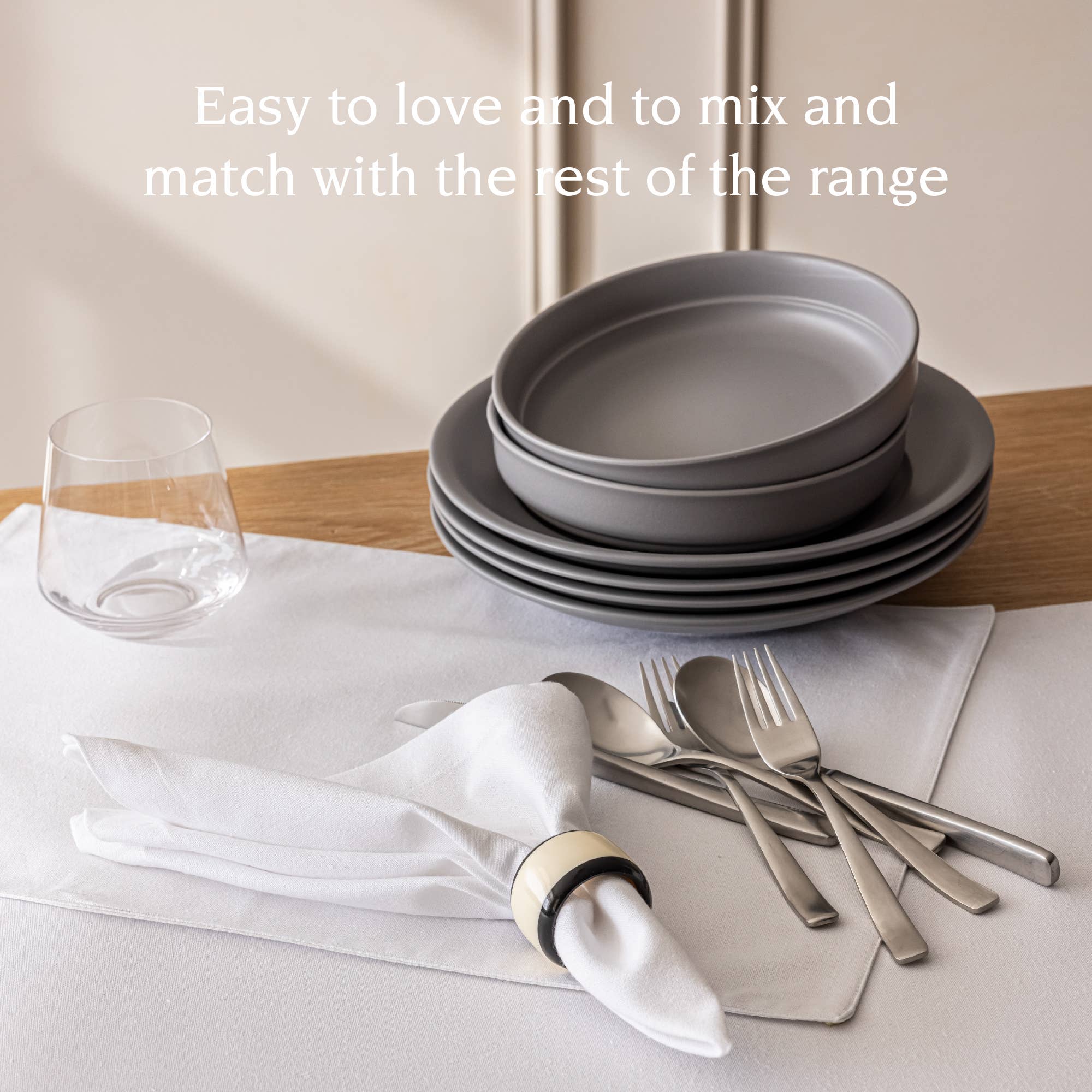 over&back - Wholesale Dinner & Cloth Napkin - Chambray Cotton Napkins – Set of 42