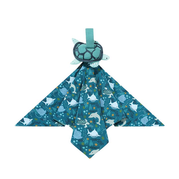 Emerson and Friends - Wholesale Security/Cuddle Blanket - Baby - Ocean Friends Turtle Baby Gift Bamboo Baby Lovey