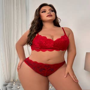 Plus Size Women'S Sexy Lingerie 2pcs/Set (Valentine'S Day Edition)
