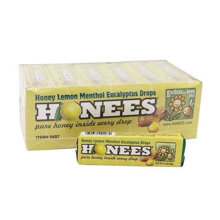 Honees Honey Lemon Menthol Eucalyptus 1.6oz, 24ct Case for wholesale by Grandpa Joe's Candy Shop