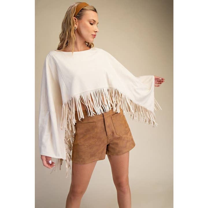 Upmost - Wholesale Jacket - Women's - Women Suede Fringe Cape10