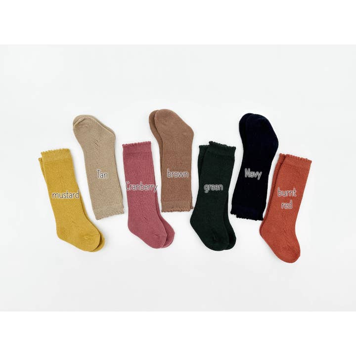 OLIVE & CRADLE - Wholesale Socks - Kids & Baby - French Lace Knee High Baby Socks6