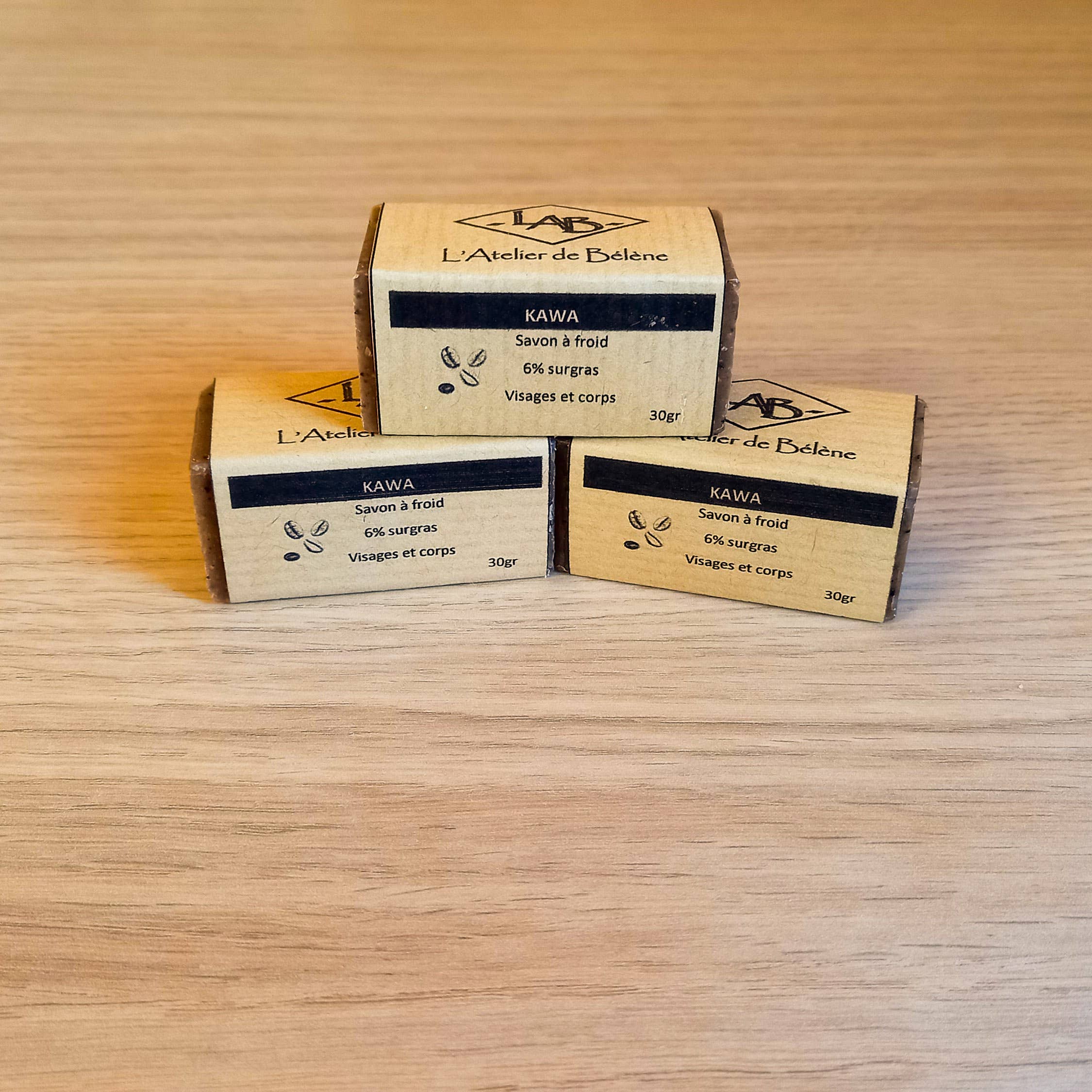 L'Atelier de Bélène – wholesale Bar Soap – KAWA SOAP - Guest Size, Hotel and Gite1