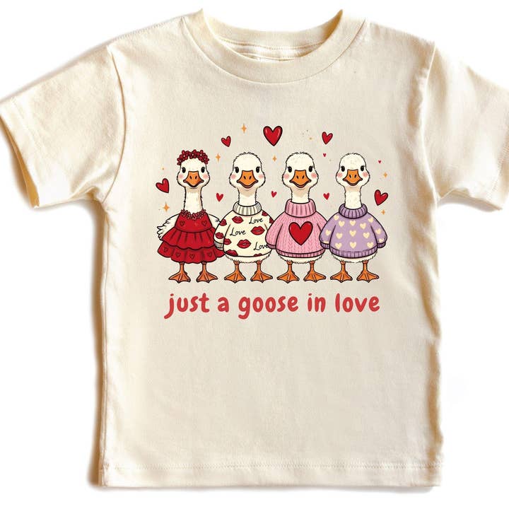 Valentine Just a Goose in Love Youth Comfort Colors Shirt for wholesale by ClevorFit