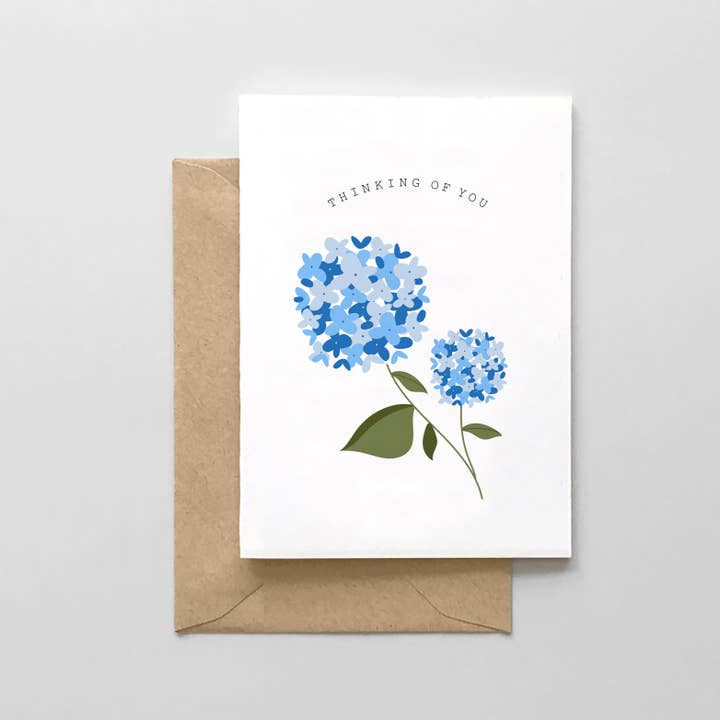 Spaghetti & Meatballs - Wholesale Everyday Greeting Card - Thinking of You - Hydrangea Design - Greeting Card
