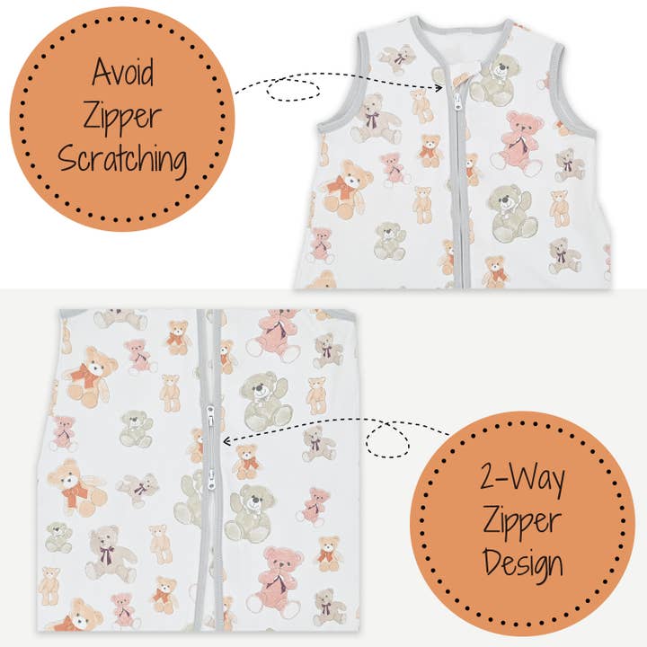 LollyBanks - Wholesale Sleepsack - Baby - Bear Hugs Baby Sleep Sack, 100% Organic Cotton5