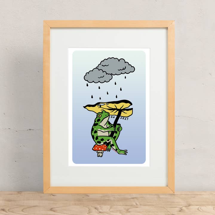 Stay Home Club - Wholesale Art Print - Leaf Umbrella Print