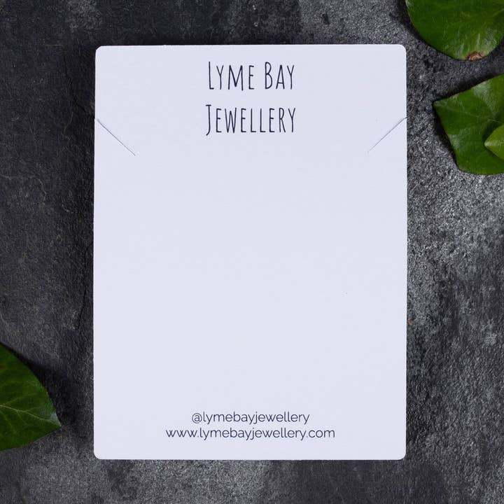 Fernery Designs - Wholesale Retailer Display - Jewelry - Custom Printed Necklace Display Cards 10cm x 7.5cm / c. 4” x 3” inches0