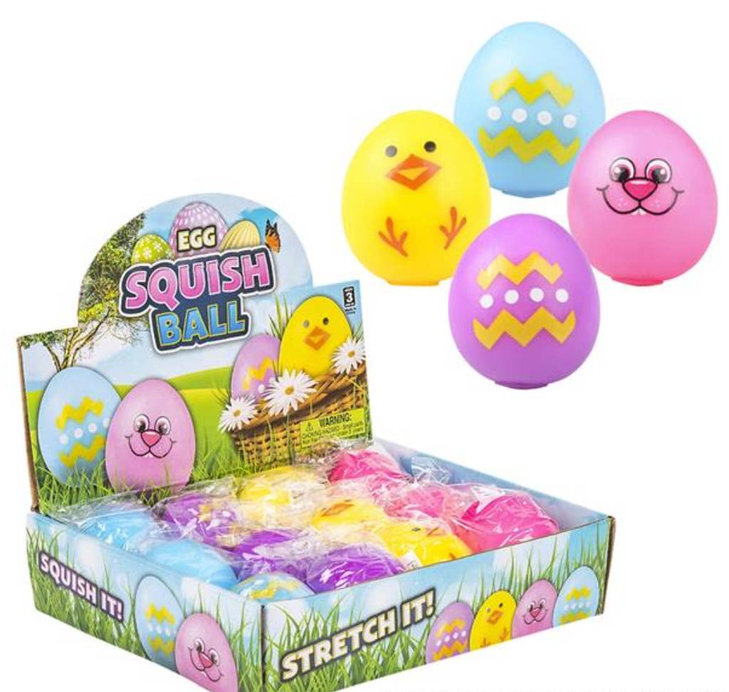La Luna Bella - Toys – wholesale Classic toy – Kids – 2.33" SQUEEZE AND STRETCH GUMMI EASTER EGG LLB kids toys