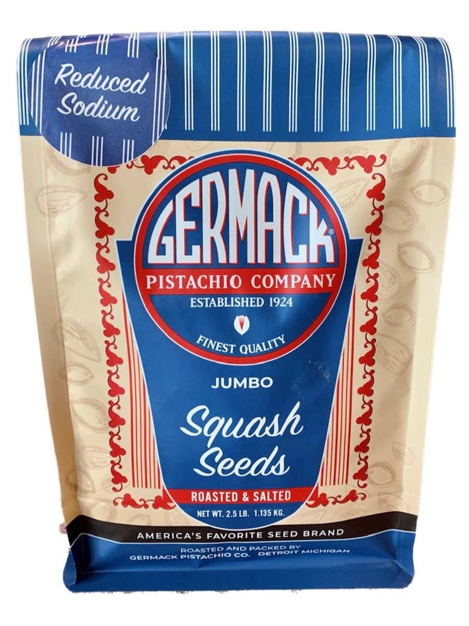 Germack Jumbo Squash Lightly Salted 2.5lb for wholesale by Germack Pistachio Company