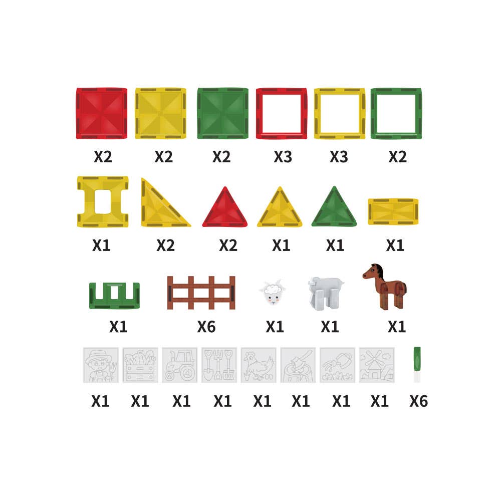 AJ Aguiar - Wholesale Toy Set - Kids - Magnetic Game The Farm 46 Pcs With 6 Markers15