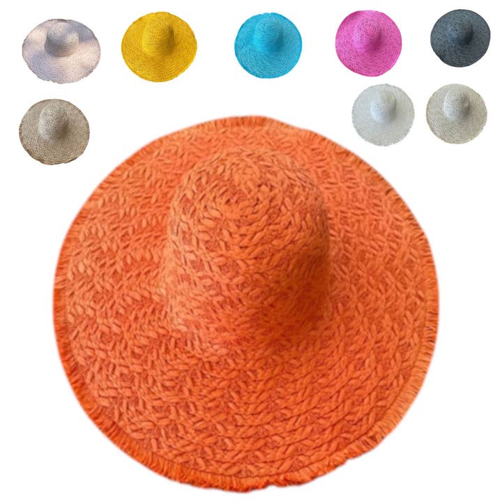 Portia Hat - Wholesale Straw Hat - Women's - Wide Brim Sun Hat – Effortless Elegance & Sun Protection!