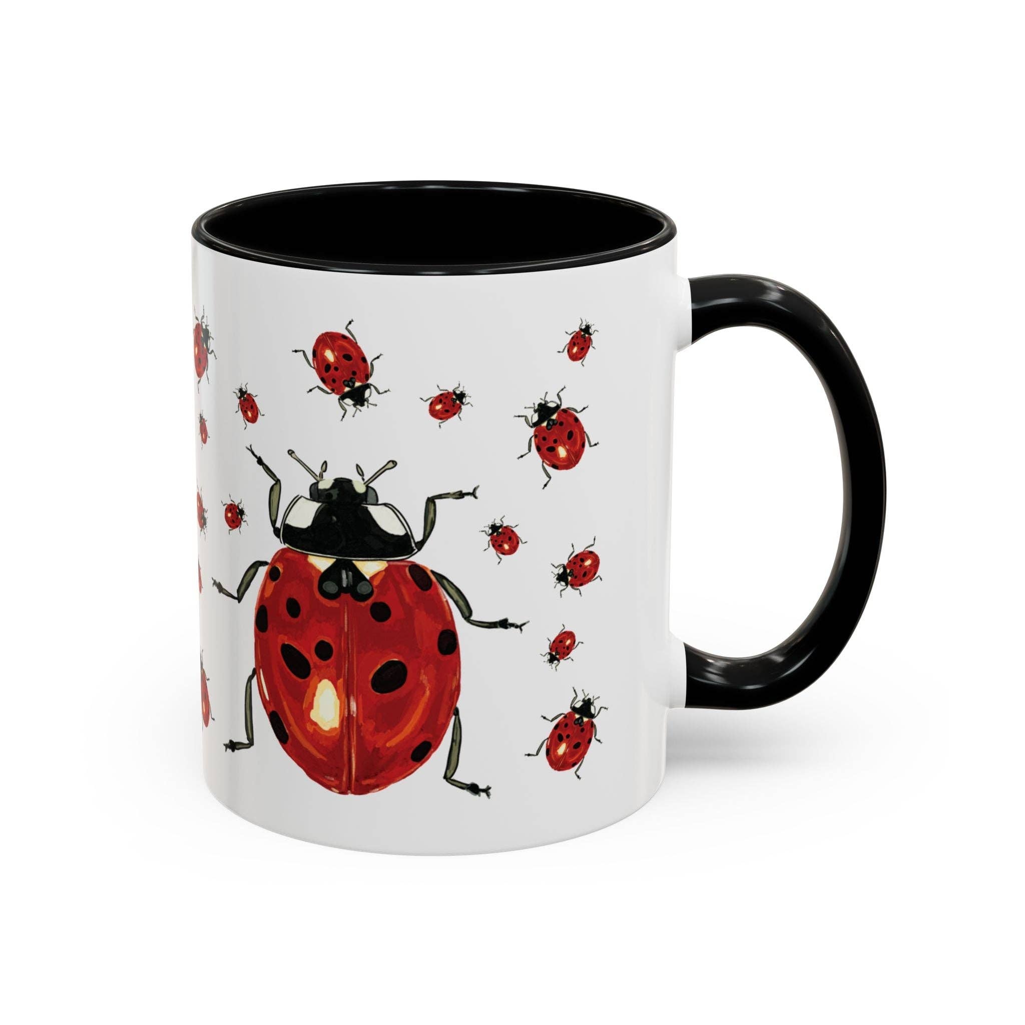 Blue Cava - Wholesale Coffee Mug - Ladybug Two Tone Ceramic Mug (11oz & 15oz)11