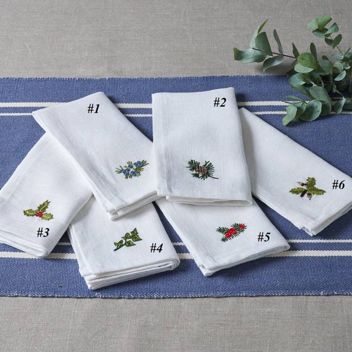 EmbroideryNTA - Wholesale Dinner & Cloth Napkin - Embroidery Linen Napkins, Hand Embroidered Linen Table Decor1