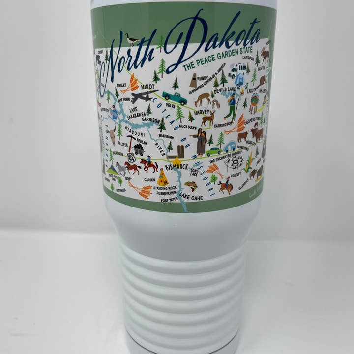 North Dakota 20-oz. Stainless Steel Tumbler for wholesale by Galleyware