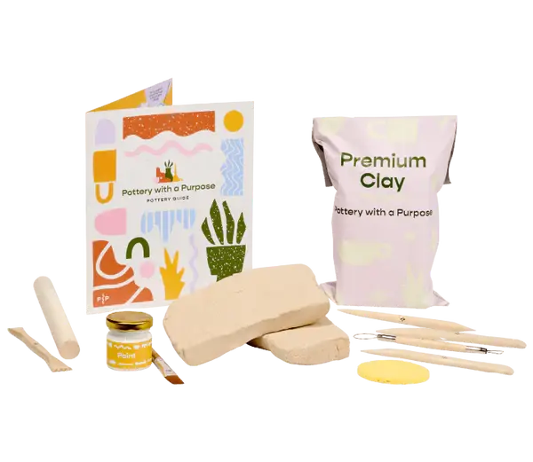 Pottery With A Purpose – wholesale DIY craft kit – Beginner Pottery Kit – Air Dry0