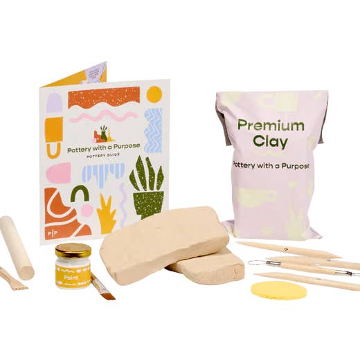 Pottery With A Purpose – wholesale DIY craft kit – Beginner Pottery Kit – Air Dry0