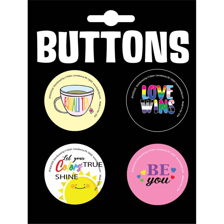 BT4CK255- Equalitea 4 Pc Button Set for wholesale by Kalan
