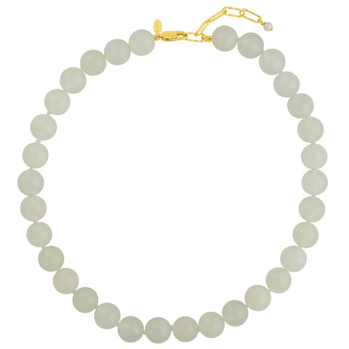 PALOMA NECKLACE LIME JADE for wholesale by fyb jewelry
