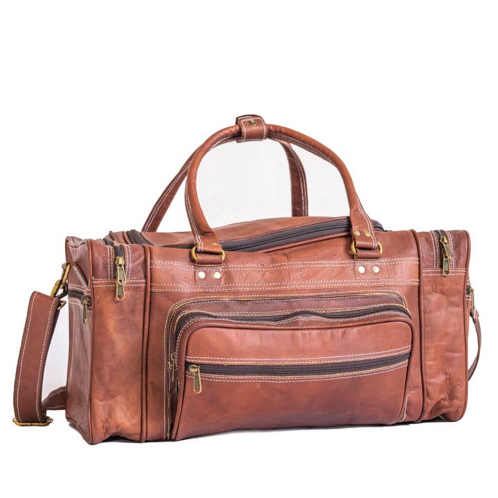 Vintage Leather Travel Duffle Bag for wholesale by Classy Leather Bags