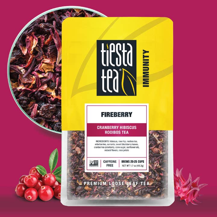 Fireberry - Cranberry Hibiscus Rooibos Tea for wholesale by Tiesta Tea Company (loose leaf teas & accessories)