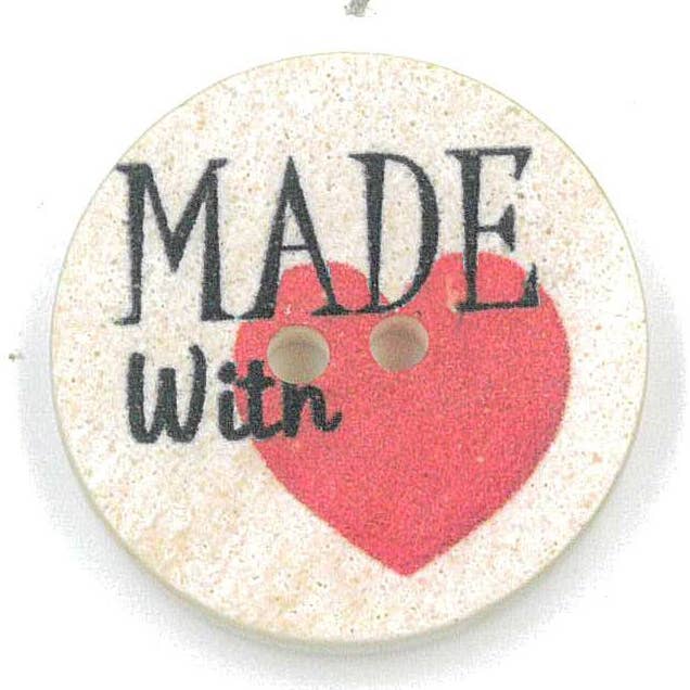 NEMARK - Wholesale Sewing Button/Snap - PRINTED BUTTONS MADE WITH LOVE (COTTON FINISH) MODEL 2