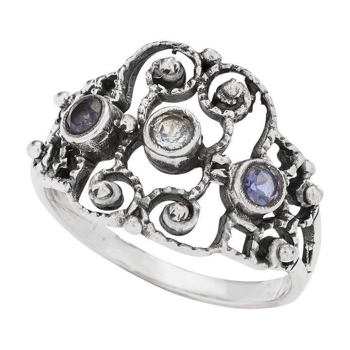 Life Is A Carnival Sterling Silver with Iolite and Topaz for wholesale by Tiger Mountain Jewelry