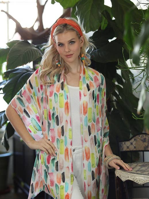 Akvarel maling Bomuld Modal tørklæde for engroshandel hos KikiSol