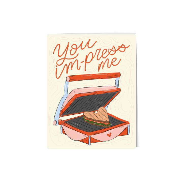 Paper Protégé – Großhandel Liebeskarte – You Im-Press Me Liebeskarte im A2-Format, vollfarbig