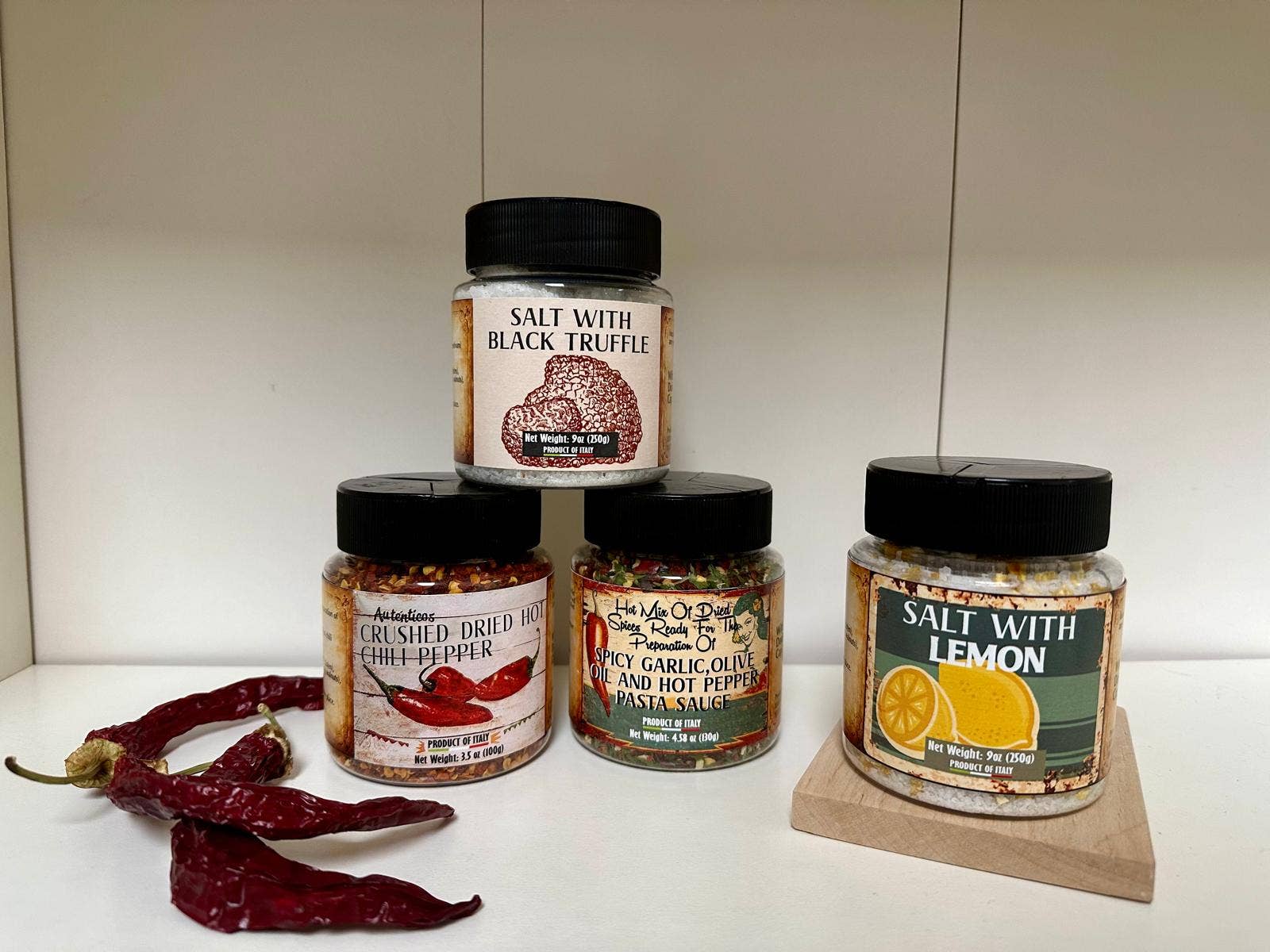 Teorema Mediterraneo – Preparado de pão por atacado – Sal de trufa em PET 270 g