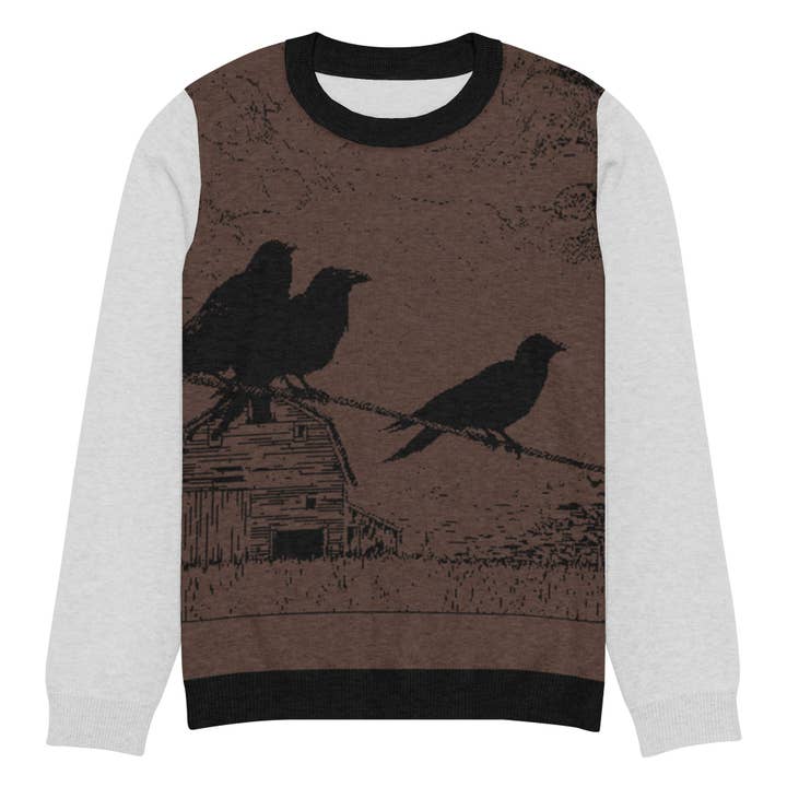 Knitted crew neck sweater for wholesale by Art by Tuula