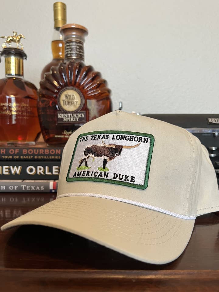 The Texas Longhorn Cap - Tan Rope for wholesale by American Duke