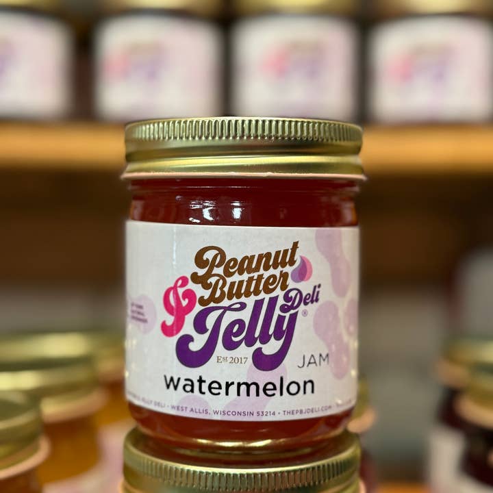 Watermelon Jam - 9 oz for wholesale by Peanut Butter & Jelly Deli