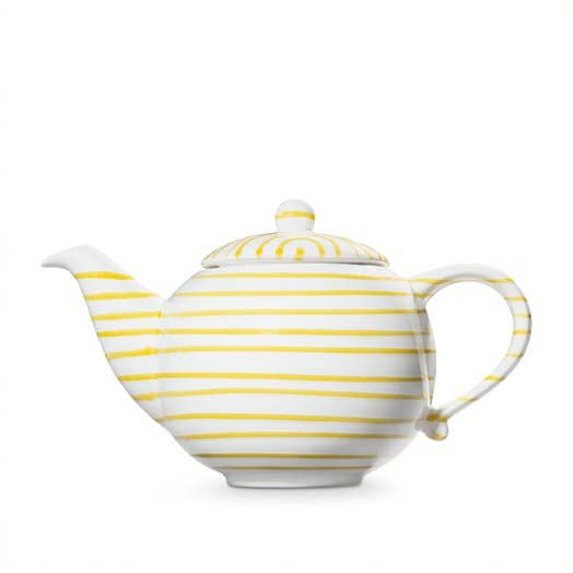 flamed yellow teapot 1.5L for wholesale by Gmundner Keramik Handels GmbH