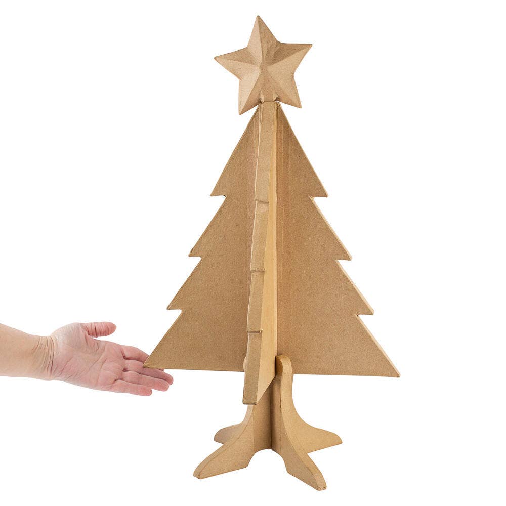 Factory Direct Craft - Wholesale Ornament Set - Foldable Paper Mache Christmas Tree with Box8