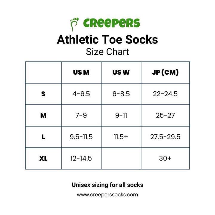 Creepers | Athletic Merino Toe Socks - Wholesale Socks - Unisex - Merino Toe Socks | No-Show Ankle Socks for Running & Hiking