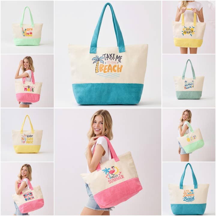 Summer Canvas Tote Bag MB-0347 for wholesale by Oblige by G