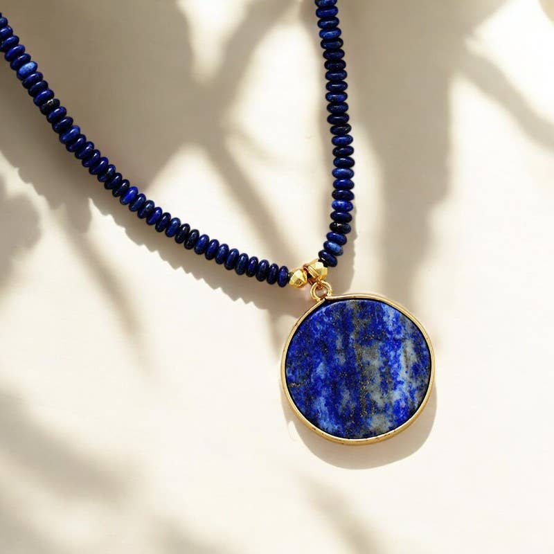 Cape Diablo - Vendita all'ingrosso Collana con ciondolo/pendaglio - Collana calmante con perline in lapislazzuli1