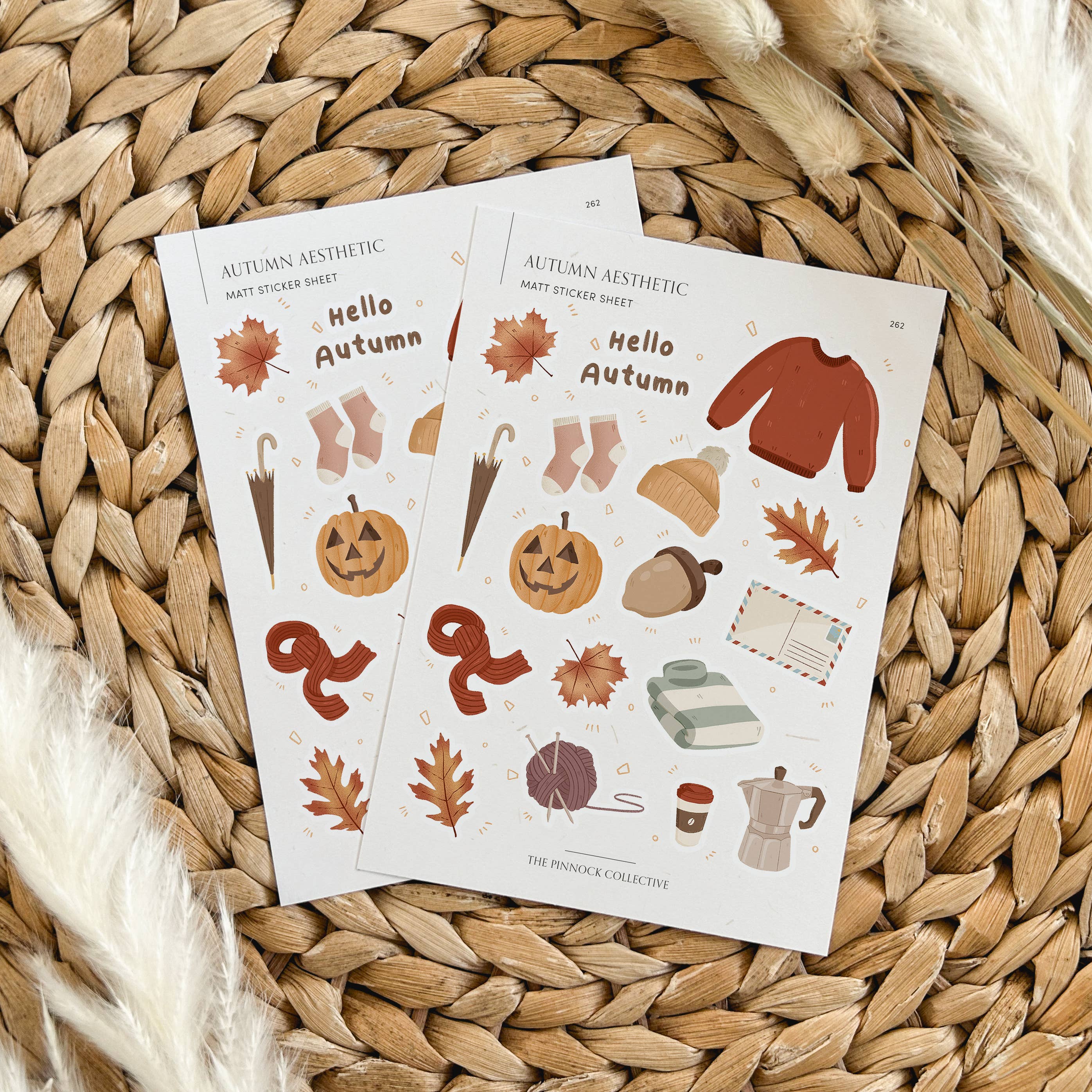 The Pinnock Collective (Duty Paid) – wholesale Sticker – Autumn & Fall Themed Planner Sticker Sheet1