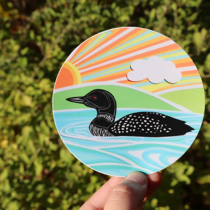 Loon Vinyl Sticker for wholesale by Gnome Studio