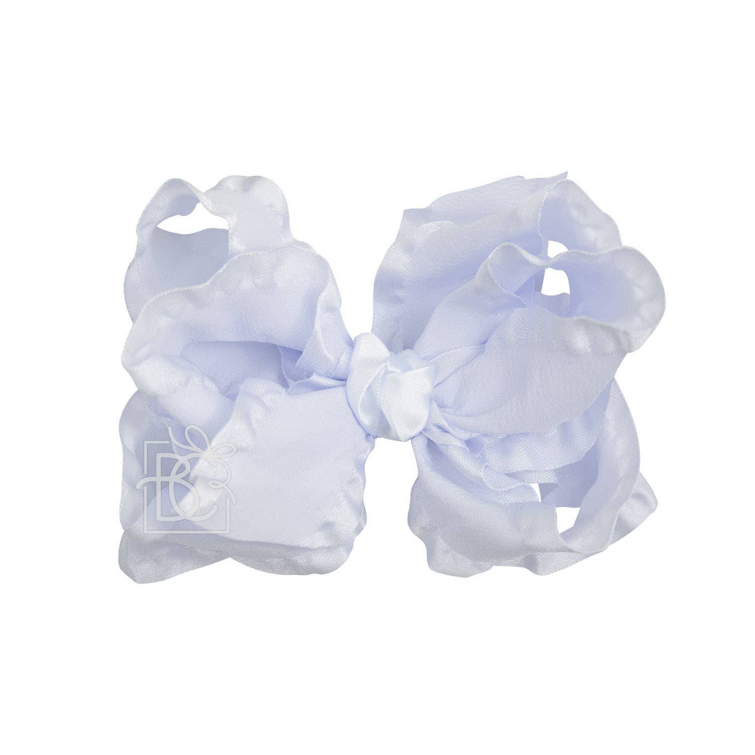 Beyond Creations, LLC - Wholesale Hair Bow - Kids - DOUBLE RUFFLE BOW ON CLIP46