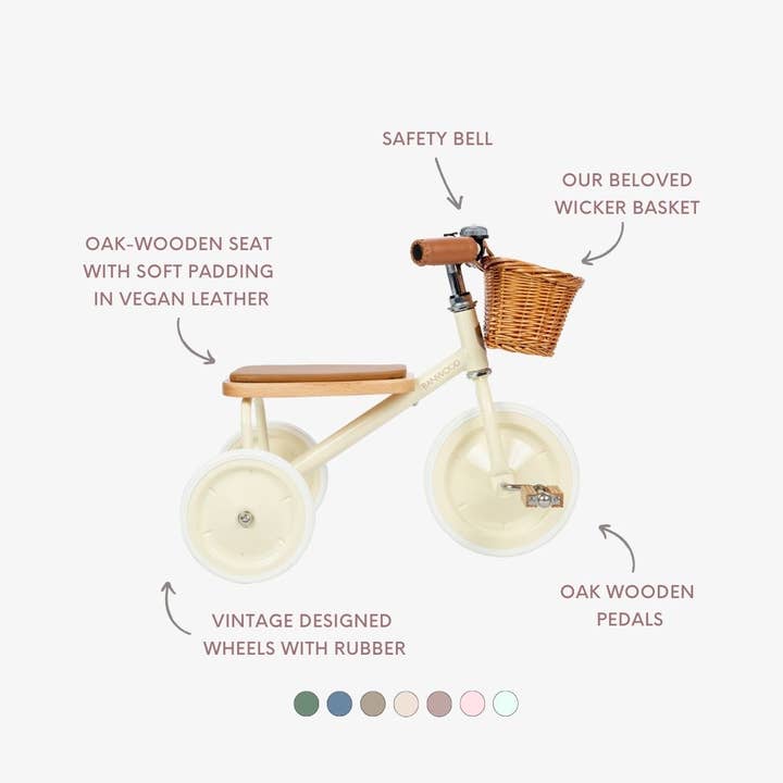 Banwood Inc - Wholesale Bike/Scooter - Kids - BANWOOD TRIKE VINTAGE - CREAM2